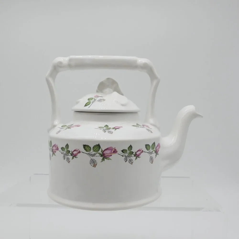 Vintage Arthur Wood England #6345 Floral Teapot by Ornamental Lid Tall Handle